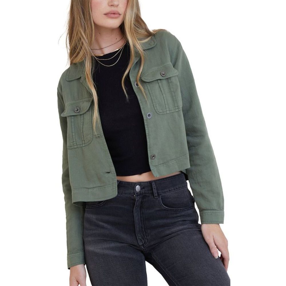 Bella Dahl Flap Pocket Linen-Blend Utility Jacket